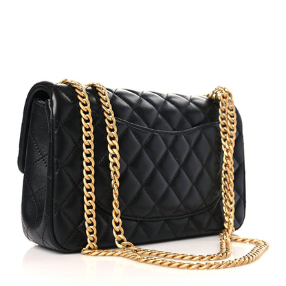 Chanel Lambskin Quilted Small Sweet Camellia Flap Black 3 of 9