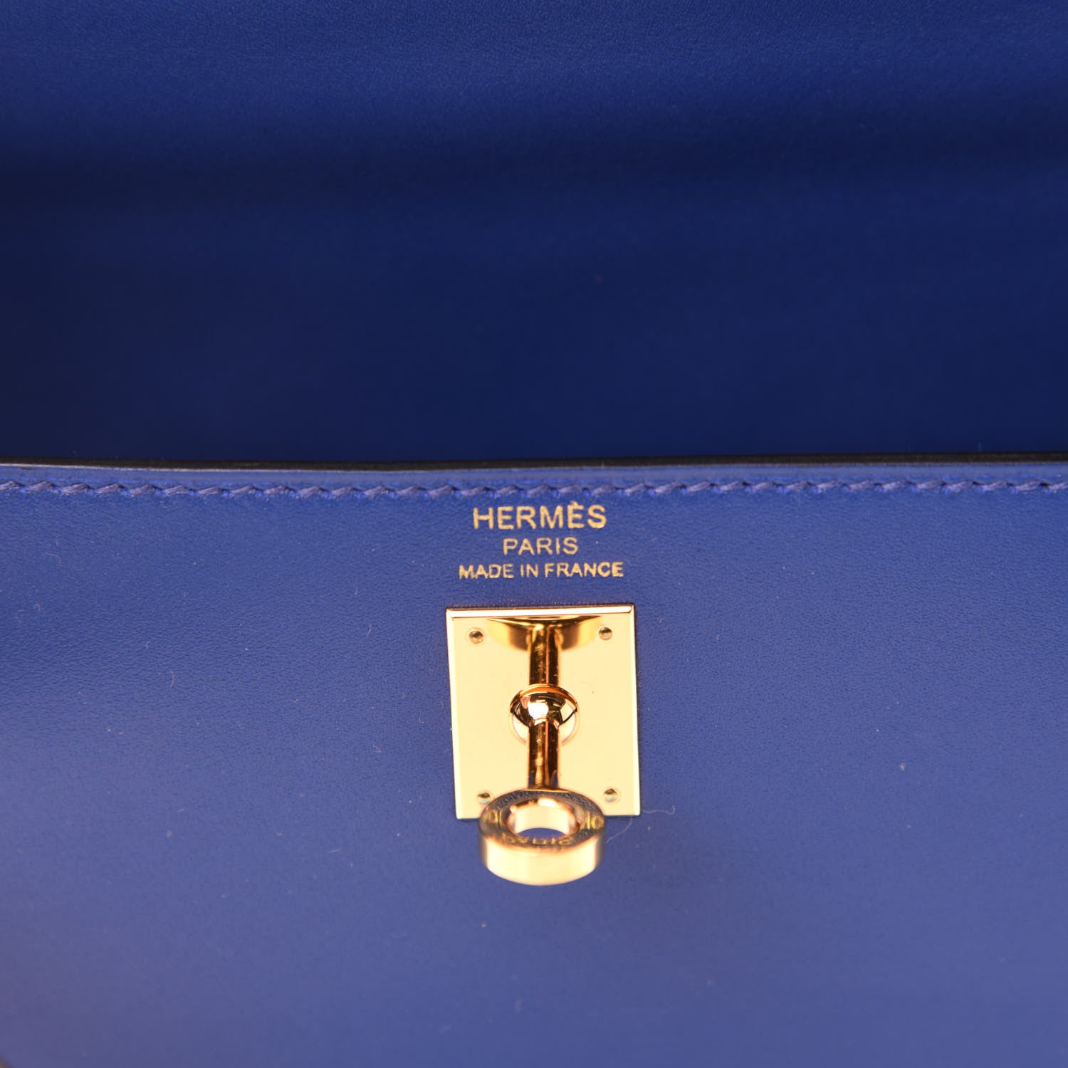 Hermes Tadelakt Kelly Sellier 25 Bleu Electrique 8 of 11