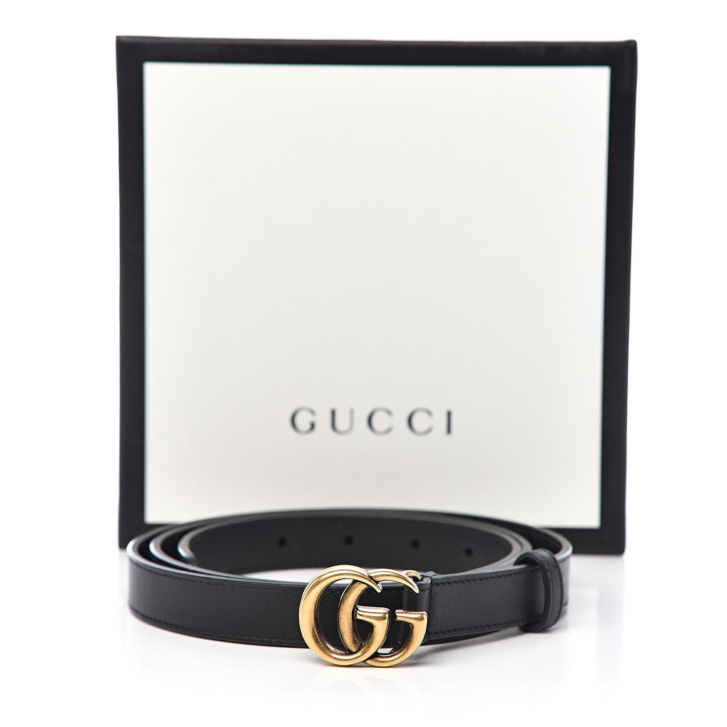 Calfskin Double G 20mm Belt 105 42 Black
