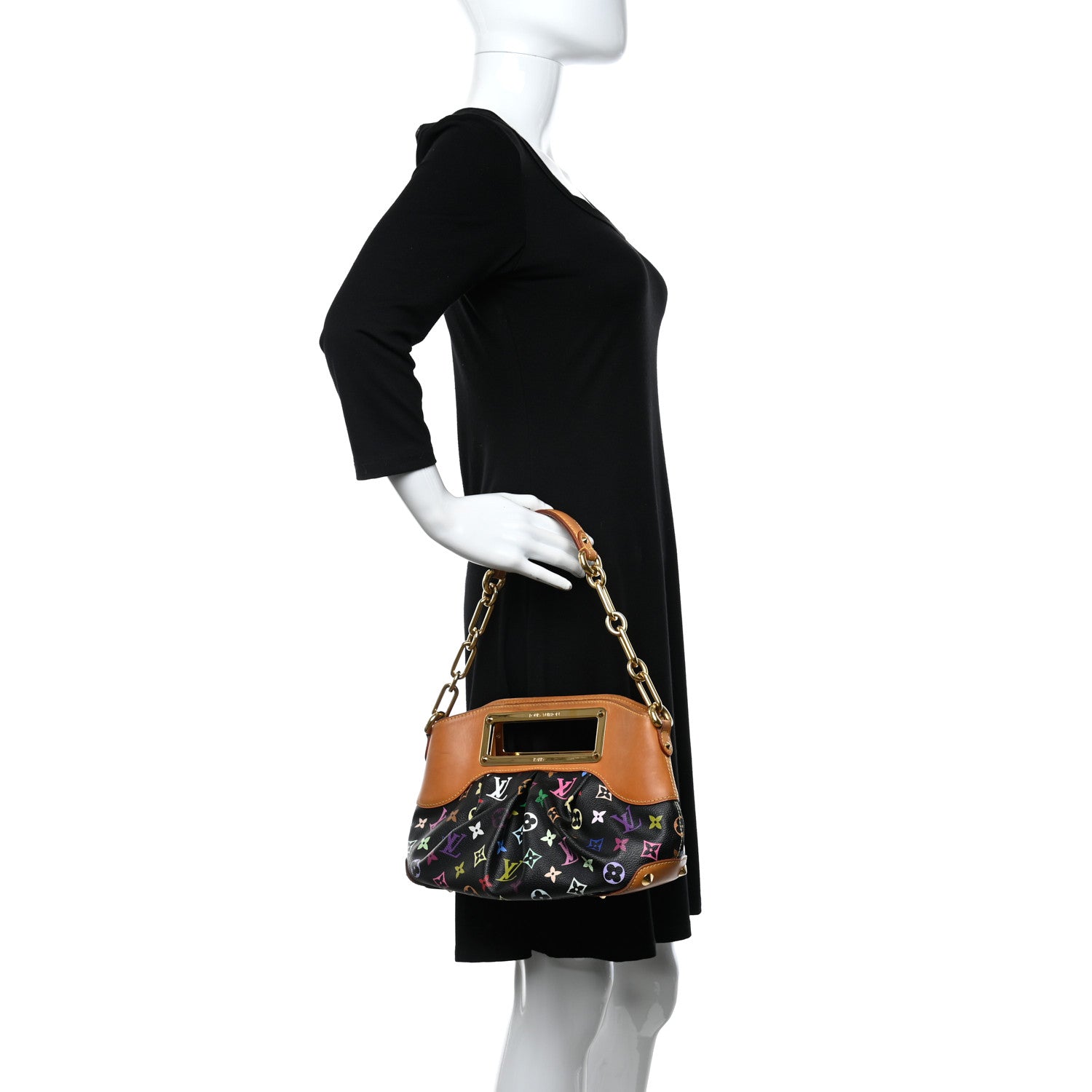 Louis Vuitton Monogram Multicolor Judy PM Black 2 of 8