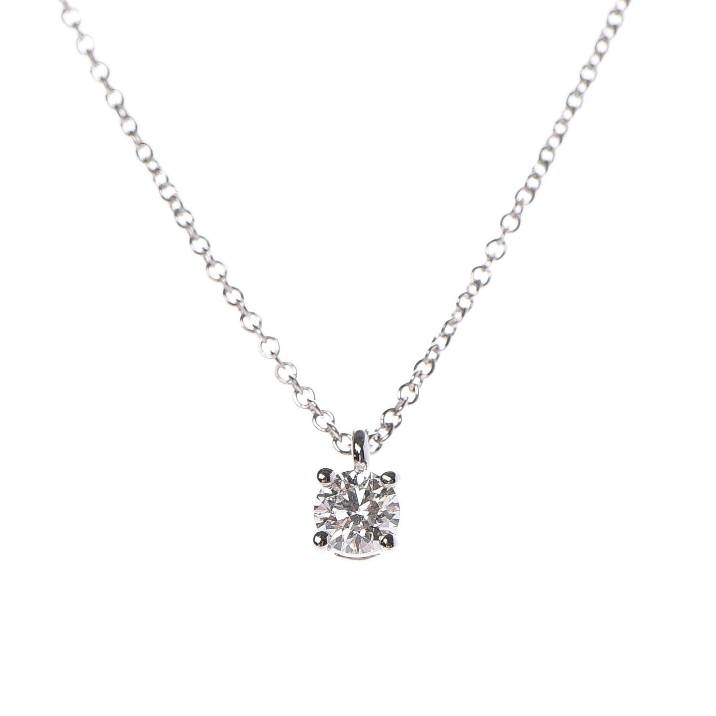 Platinum Diamond .25ct Solitaire Pendant Necklace