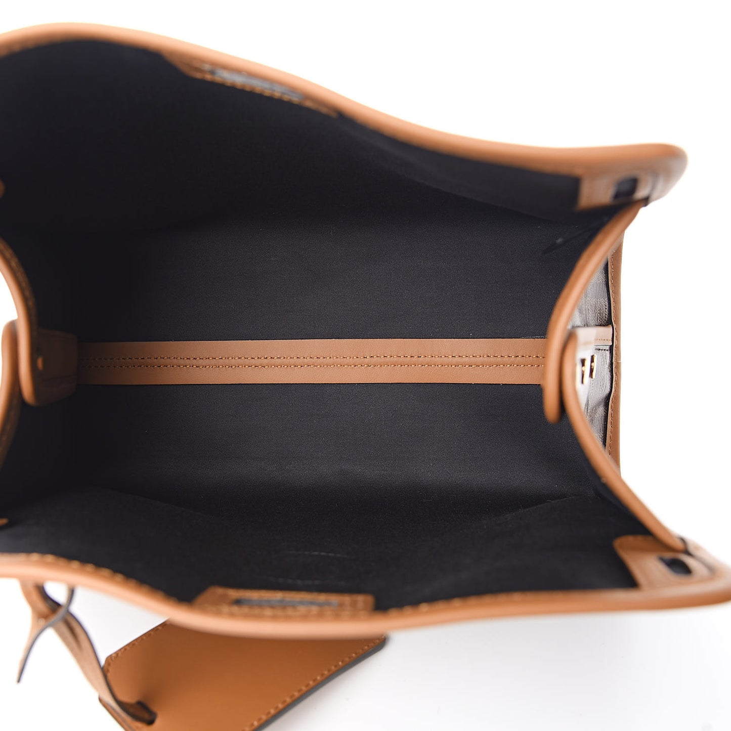 Glazed Fabric Vitello Century FF 1974 Stamp Patch Mini Peekaboo Defender Cover Mogano Panna Caramello