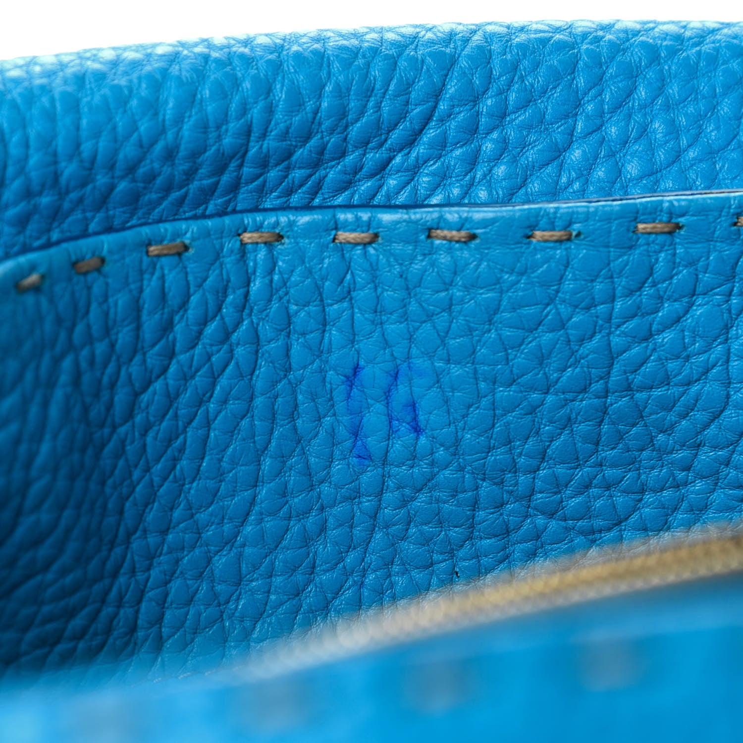 Fendi Cuoio Romano Selleria Medium Linda Satchel True Blue Corda 5 of 5