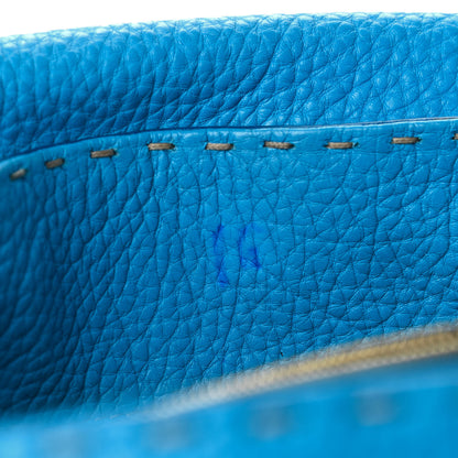Fendi Cuoio Romano Selleria Medium Linda Satchel True Blue Corda 5 of 5