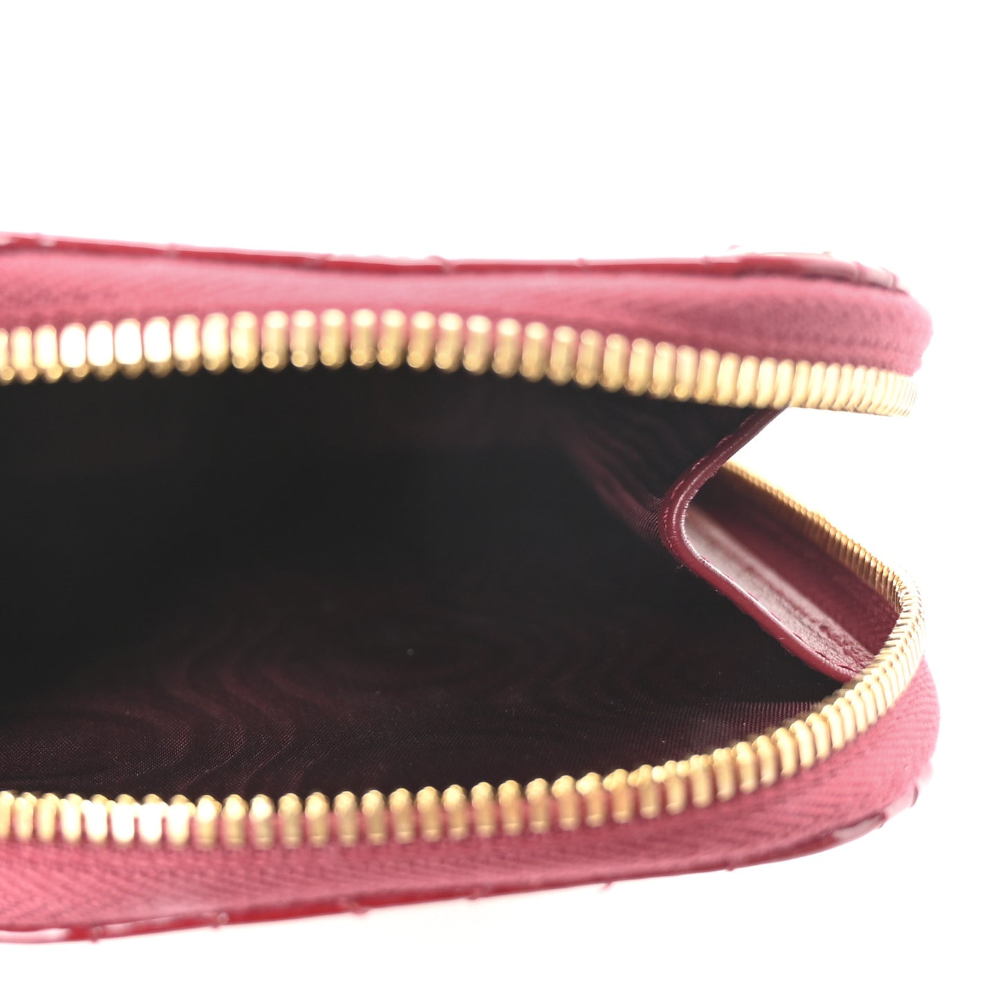 Patent Cannage Lady Dior Phone Holder Red