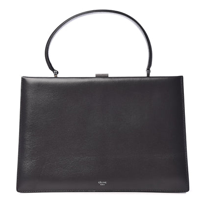 Celine Patina Box Calfskin Medium Clasp Bag Grey 1 of 13