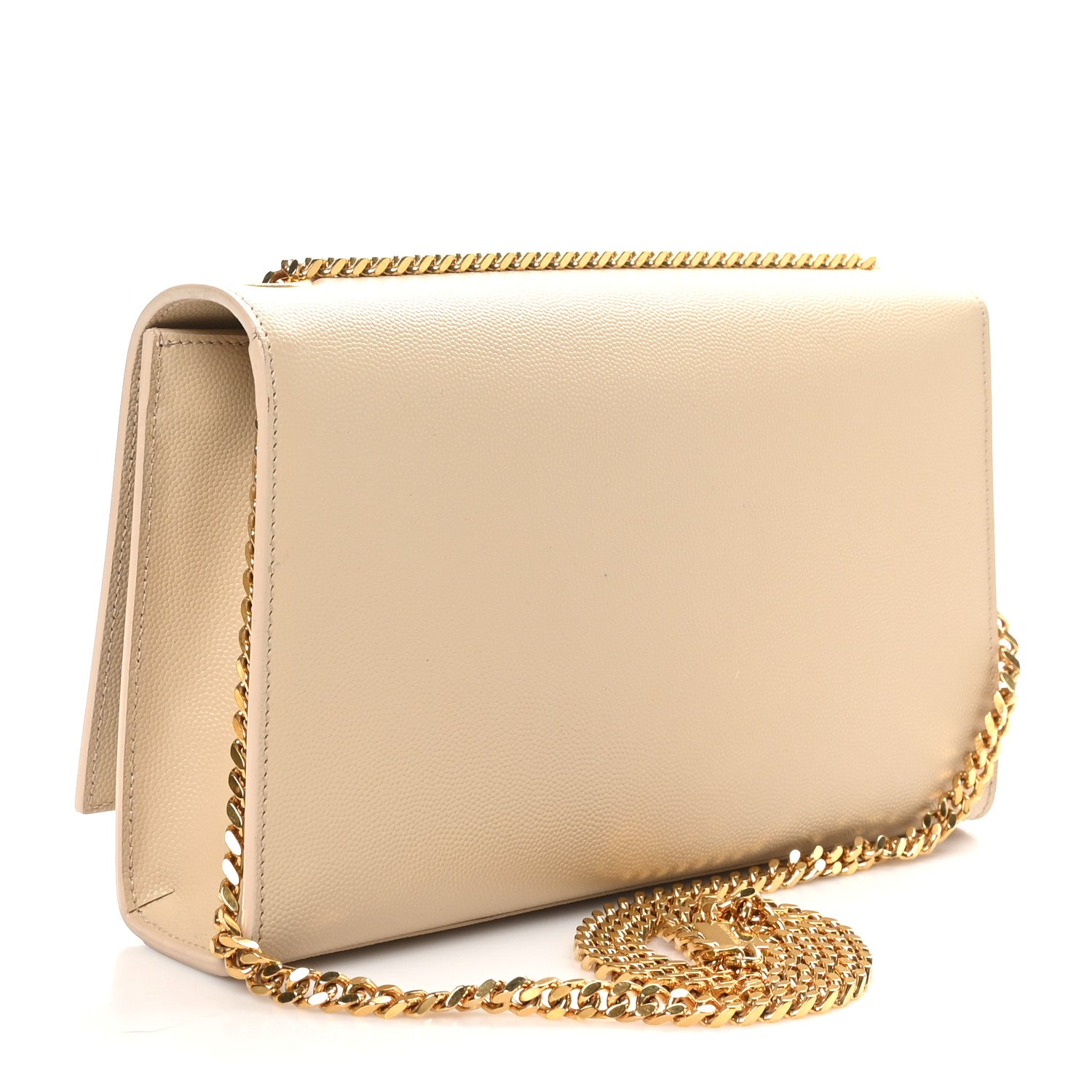 Saint Laurent Grain De Poudre Medium Monogram Kate Satchel Nude Powder 3 of 10