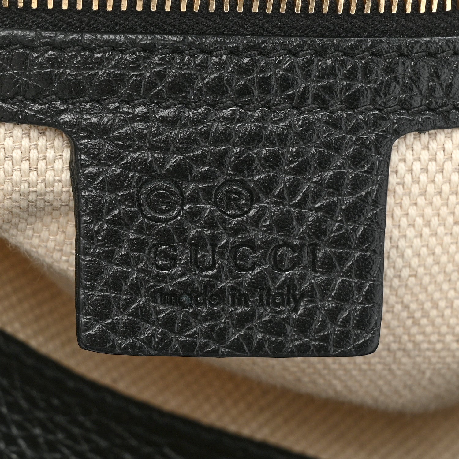 Gucci Pebbled Calfskin Large Soho Hobo Black 6 of 13