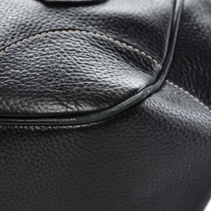 Prada Vitello Daino Stripe Shoulder Bag Black 11 of 15