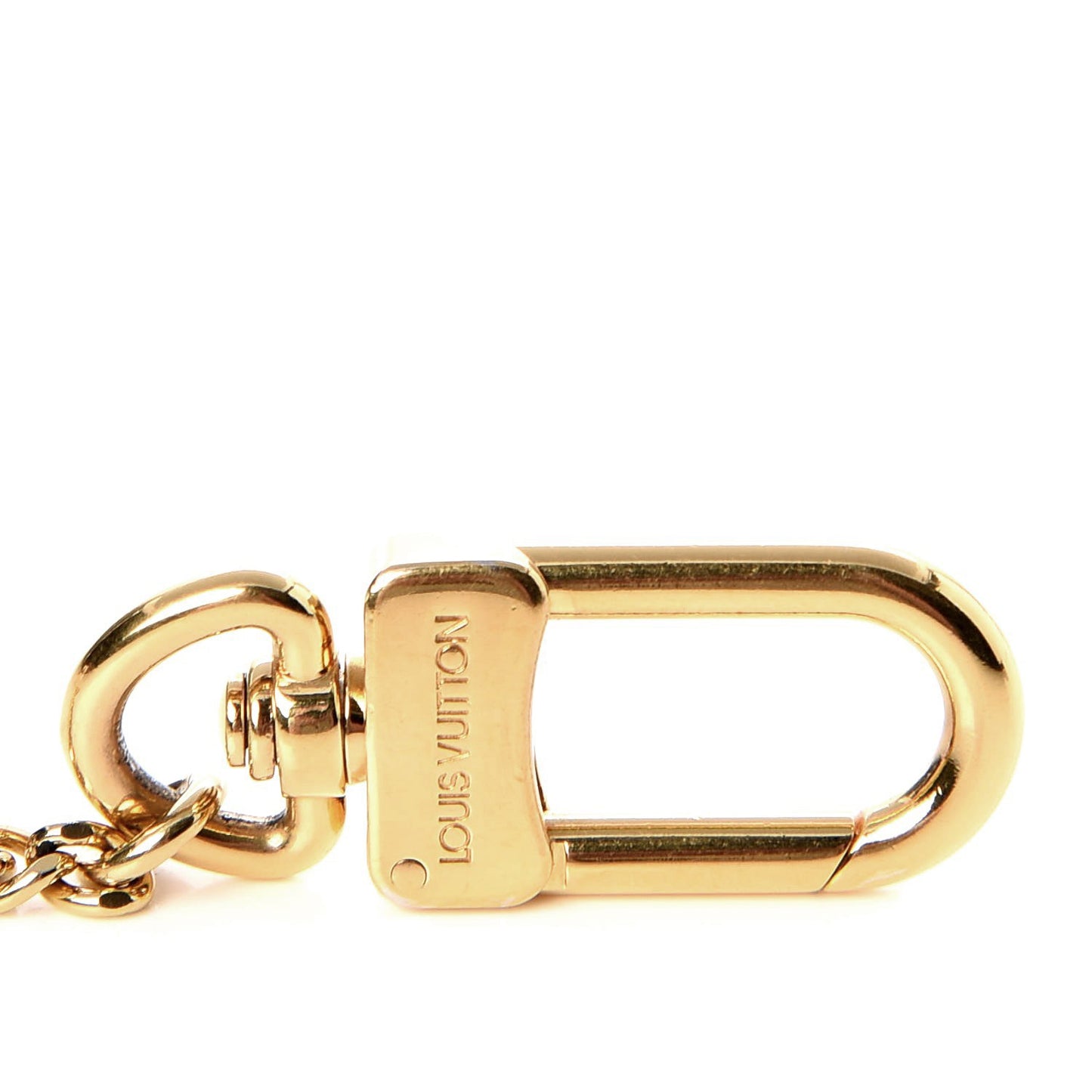 Metal Pochette Extender Key Ring Chain Gold