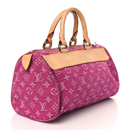 Louis Vuitton Monogram Denim Neo Speedy Fuchsia 3 of 13