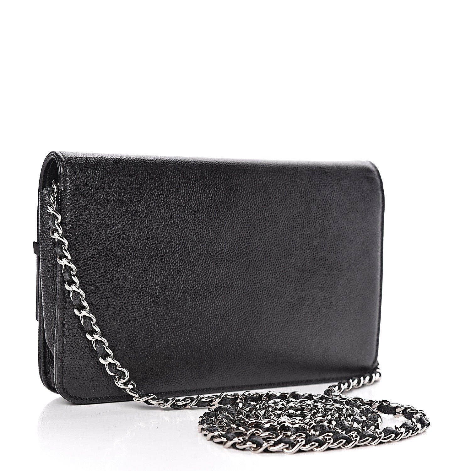 Chanel Caviar Sevruga Wallet On Chain WOC Black 3 of 11