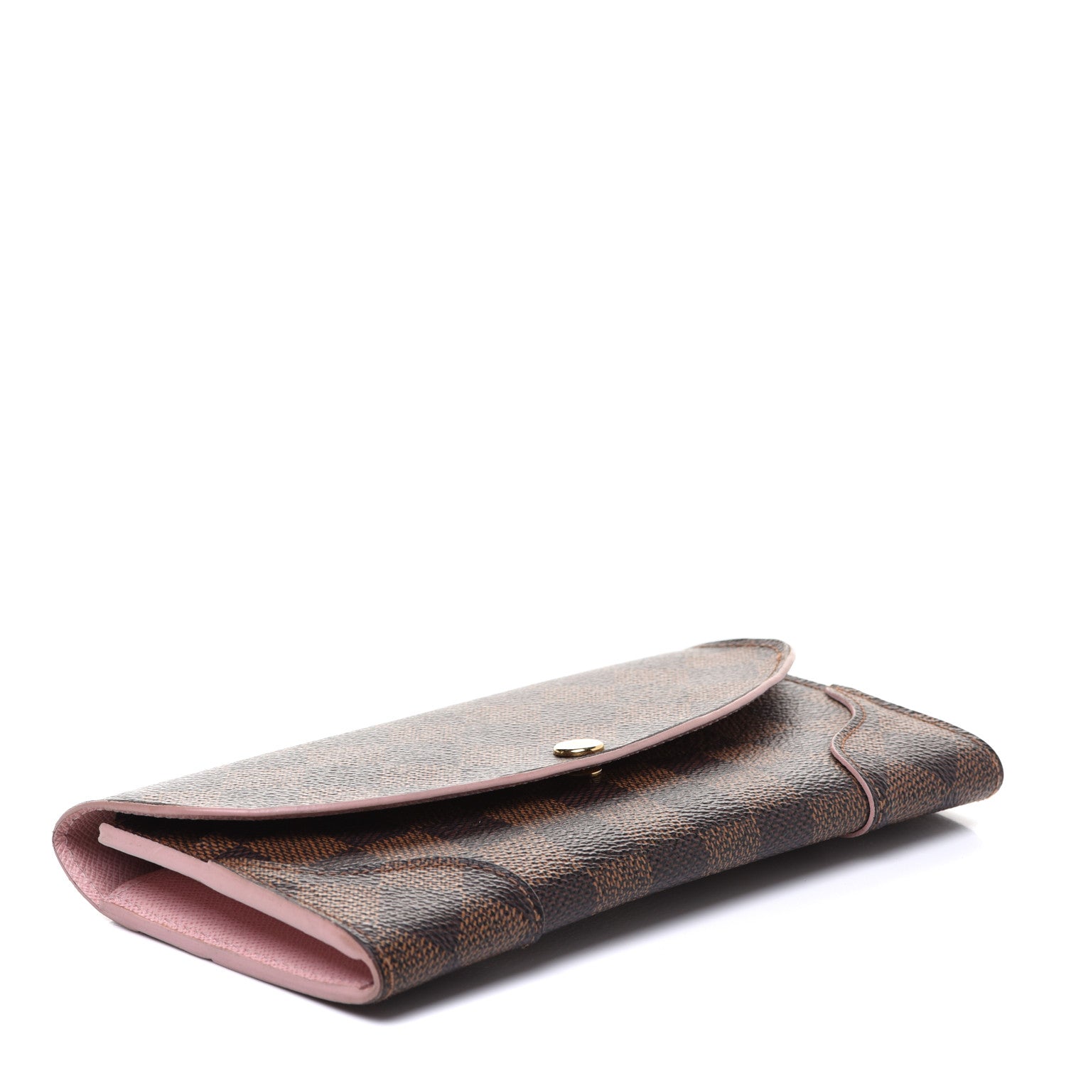 Louis Vuitton Damier Ebene Caissa Wallet Rose Ballerine 4 of 10
