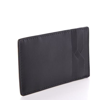 Versace Calfskin 90's Vintage Logo Card Holder Black White 2 of 4
