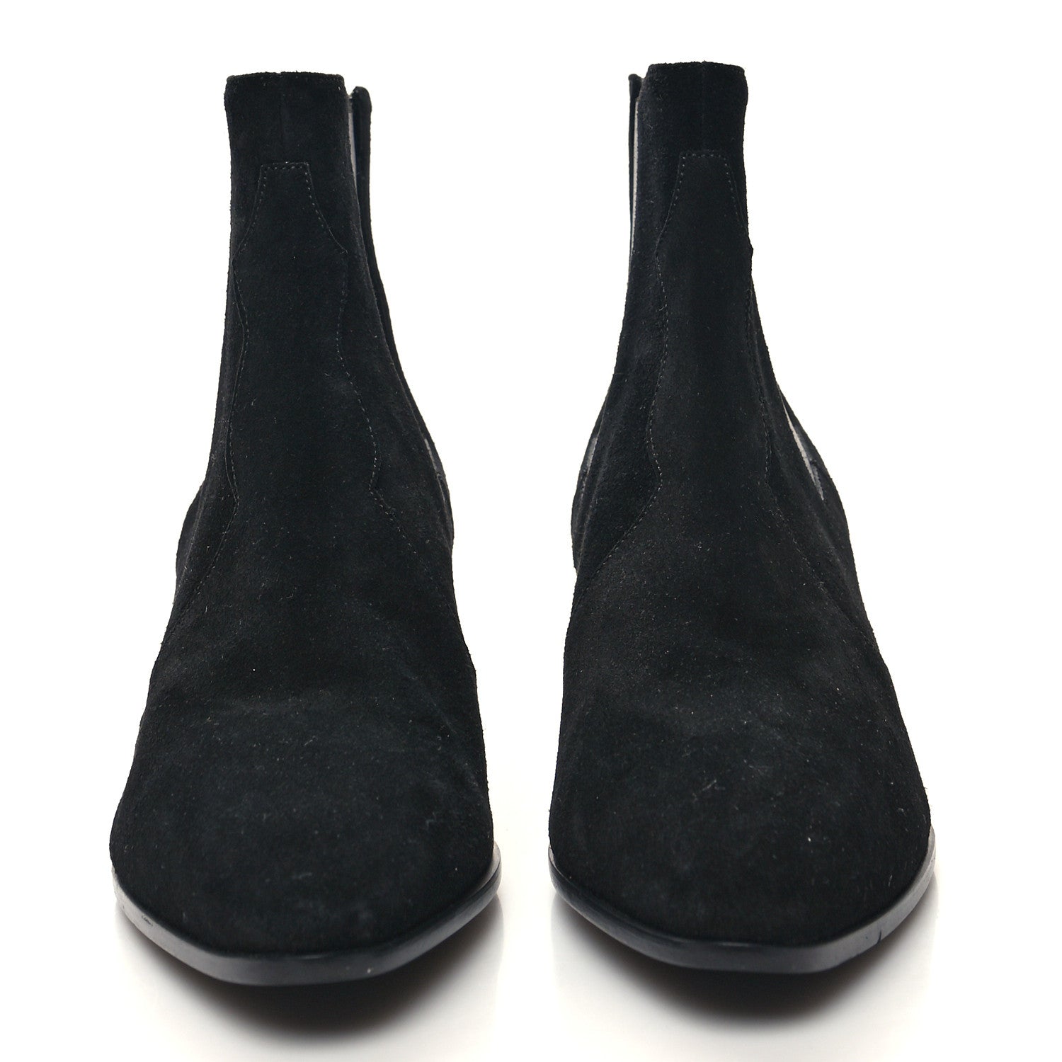 Saint Laurent Suede Chelsea Boots 39.5 Black 2 of 8