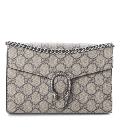 Gucci GG Supreme Monogram Mini Dionysus Chain Wallet Beige Taupe 1 of 8