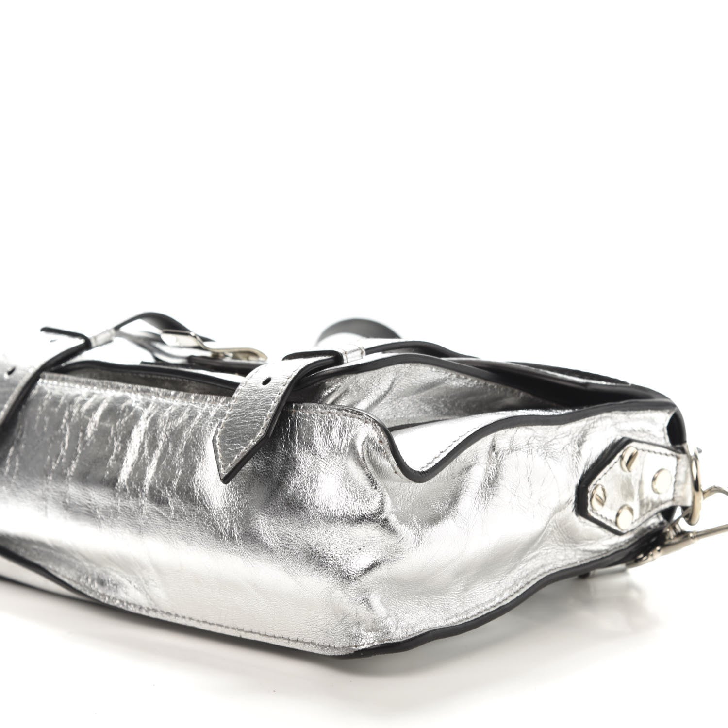 Proenza Schouler Metallic Lambskin PS1 Tiny Satchel Silver 7 of 13