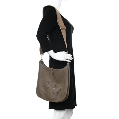 Hermes Taurillon Clemence Evelyne III PM Etoupe 2 of 10