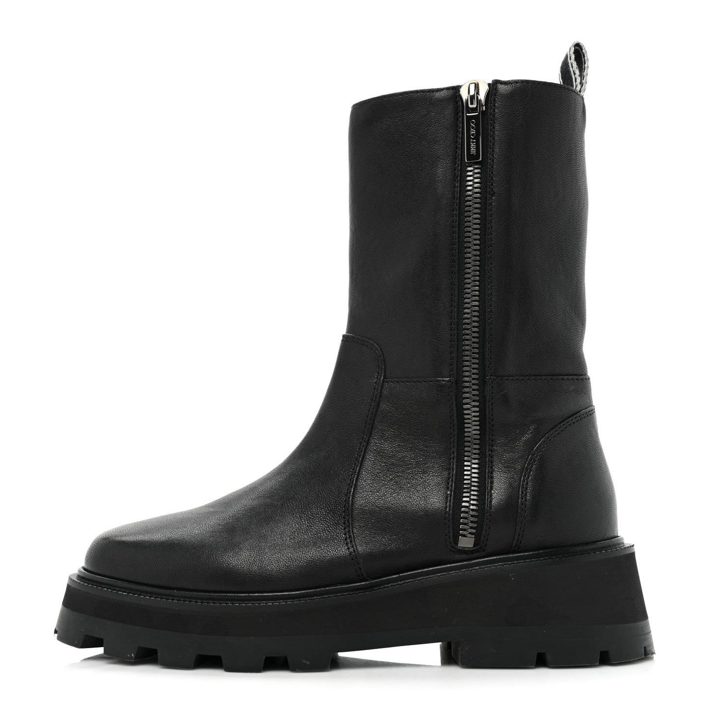BAYU WOMENS LEATHER PULL ON MID-CALF BOOTS 40 Black