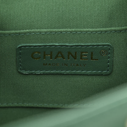 Chanel Lambskin Quilted Small Duma Drawstring Backpack Green 6 of 10