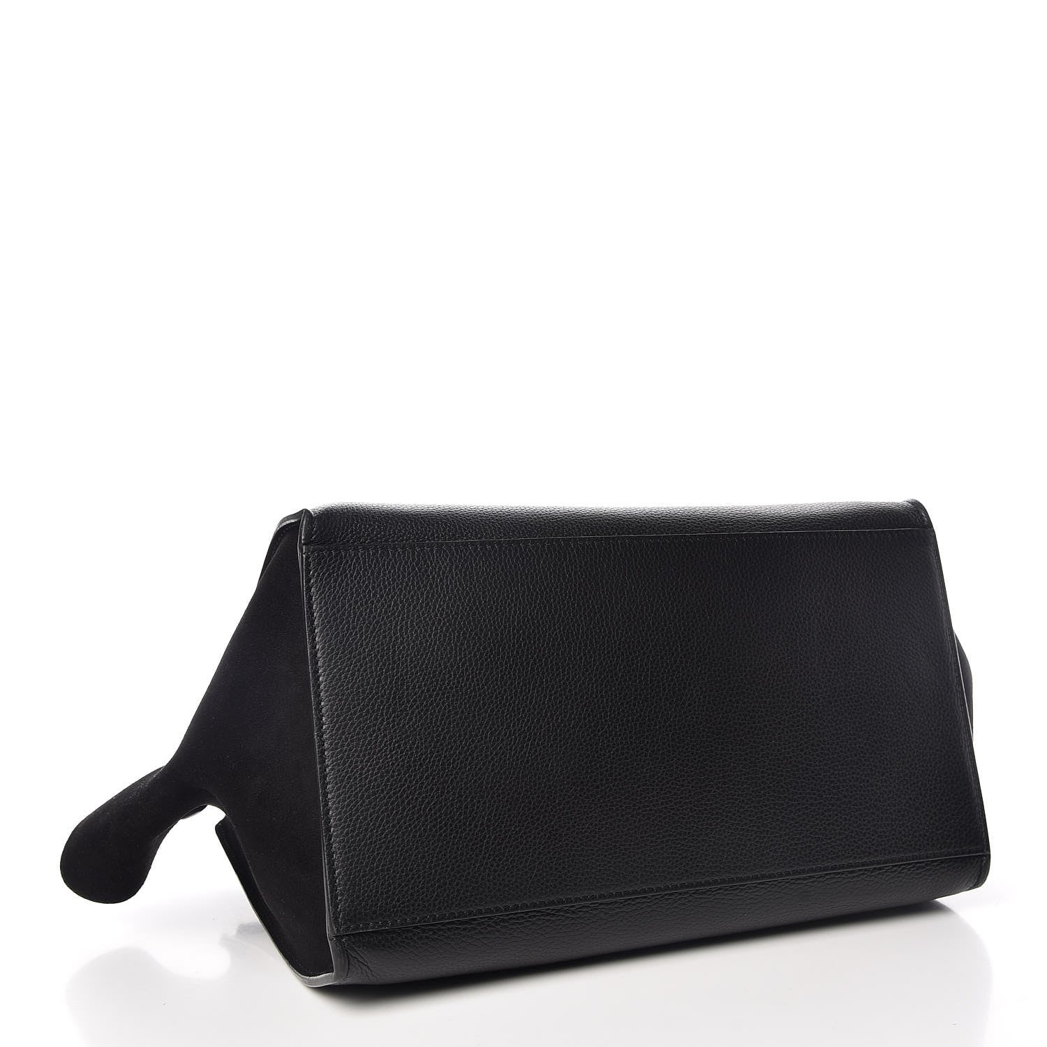 Celine Drummed Calfskin Suede Medium Trapeze Black 5 of 10