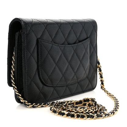Chanel Caviar Quilted Wallet on Chain WOC Black 3 of 12