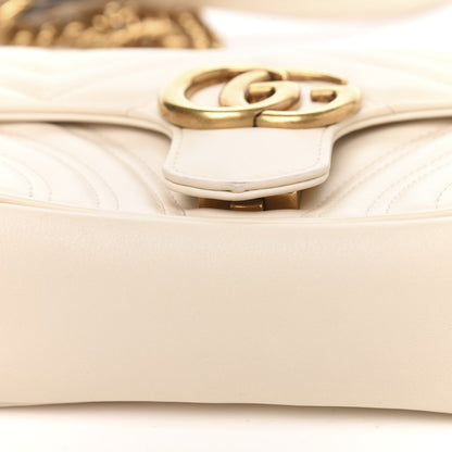 Gucci Calfskin Matelasse Mini GG Marmont Shoulder Bag White 10 of 11