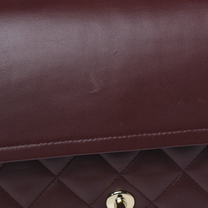 Chanel Lambskin Quilted Jumbo Double Flap Burgundy 9 of 12