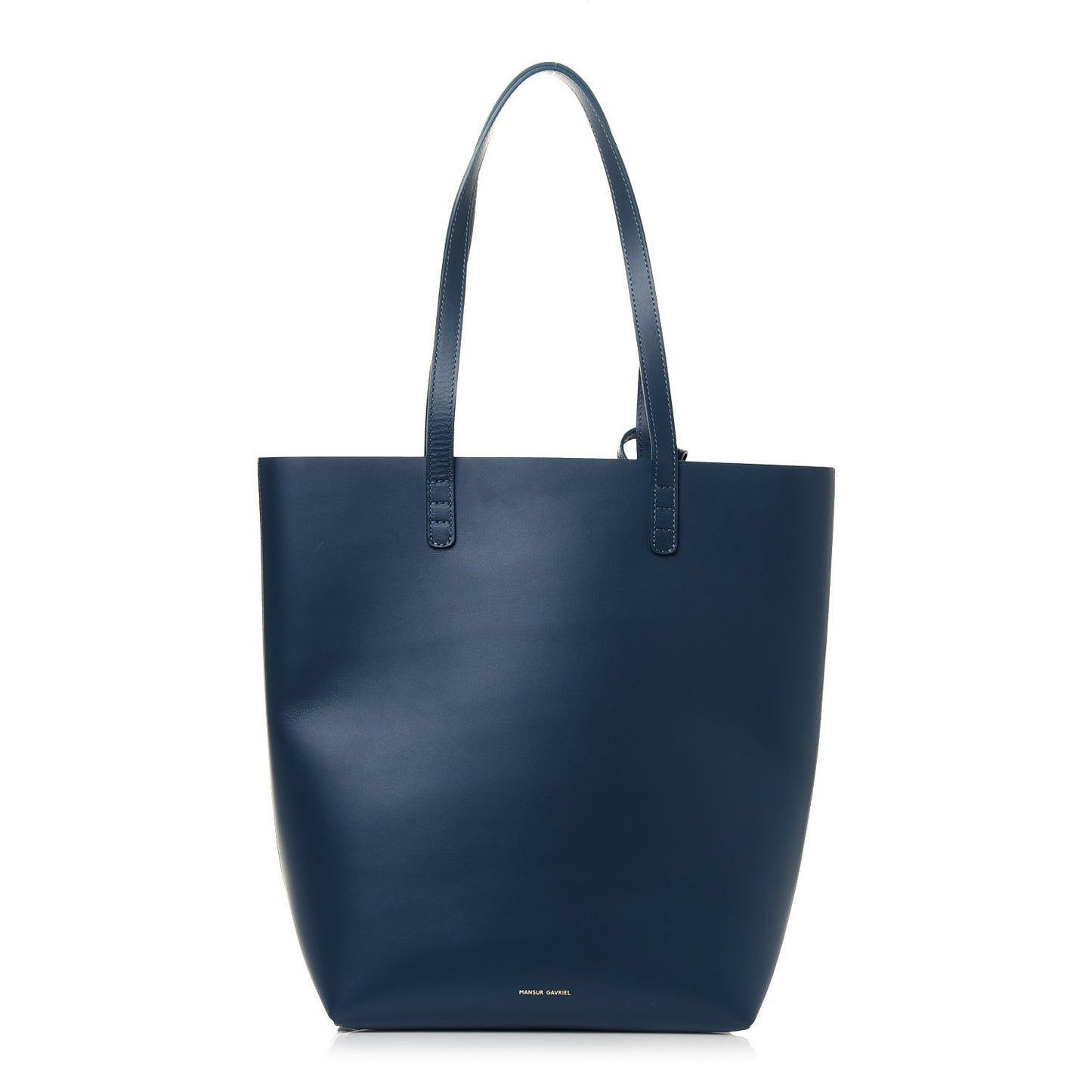 Calfskin North South Tote Navy