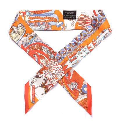 Hermes Silk Exposition Universelle Twilly Orange Ciel Brique 1 of 4