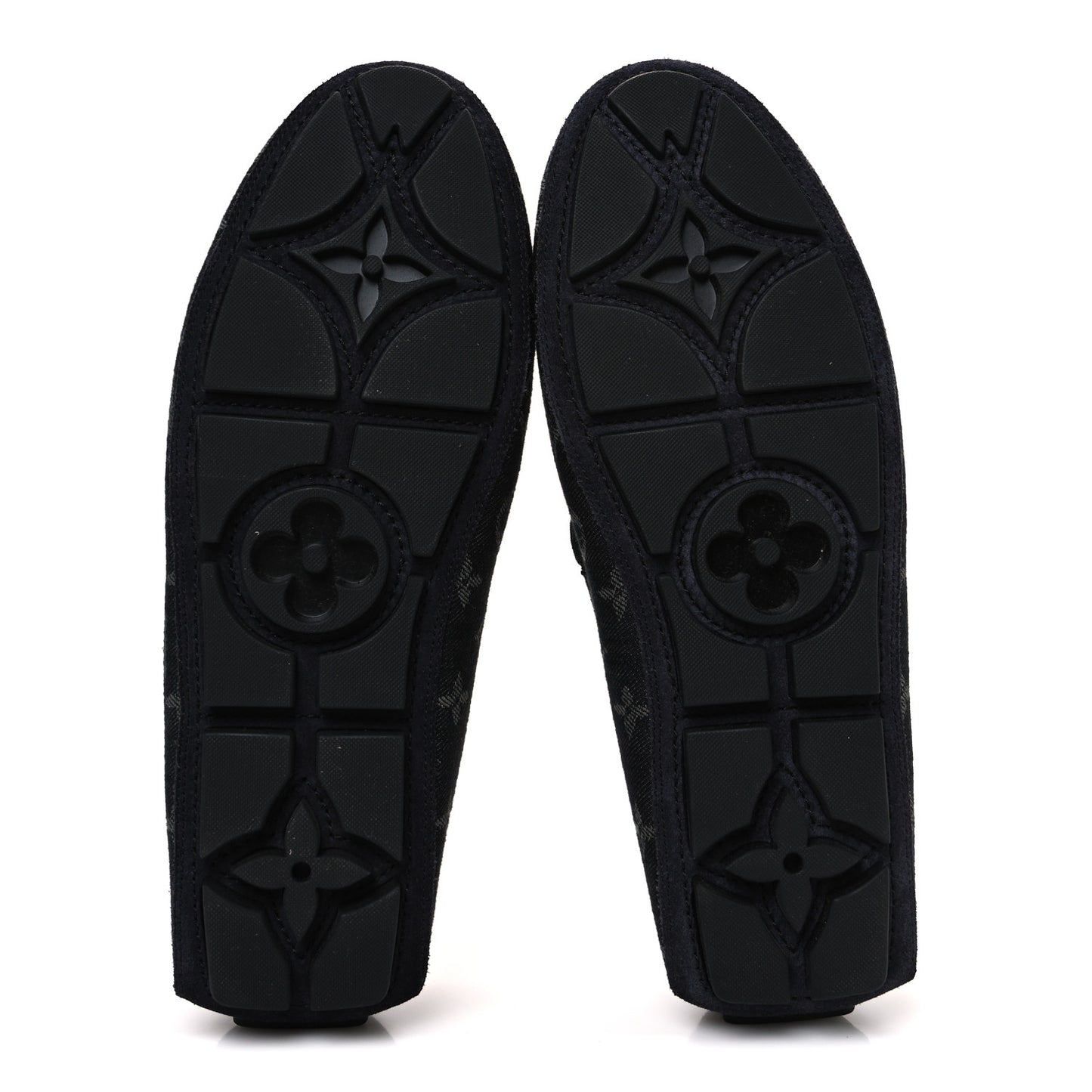 Monogram Denim Mens LV Driver Moccasin Loafers 8.5 Black