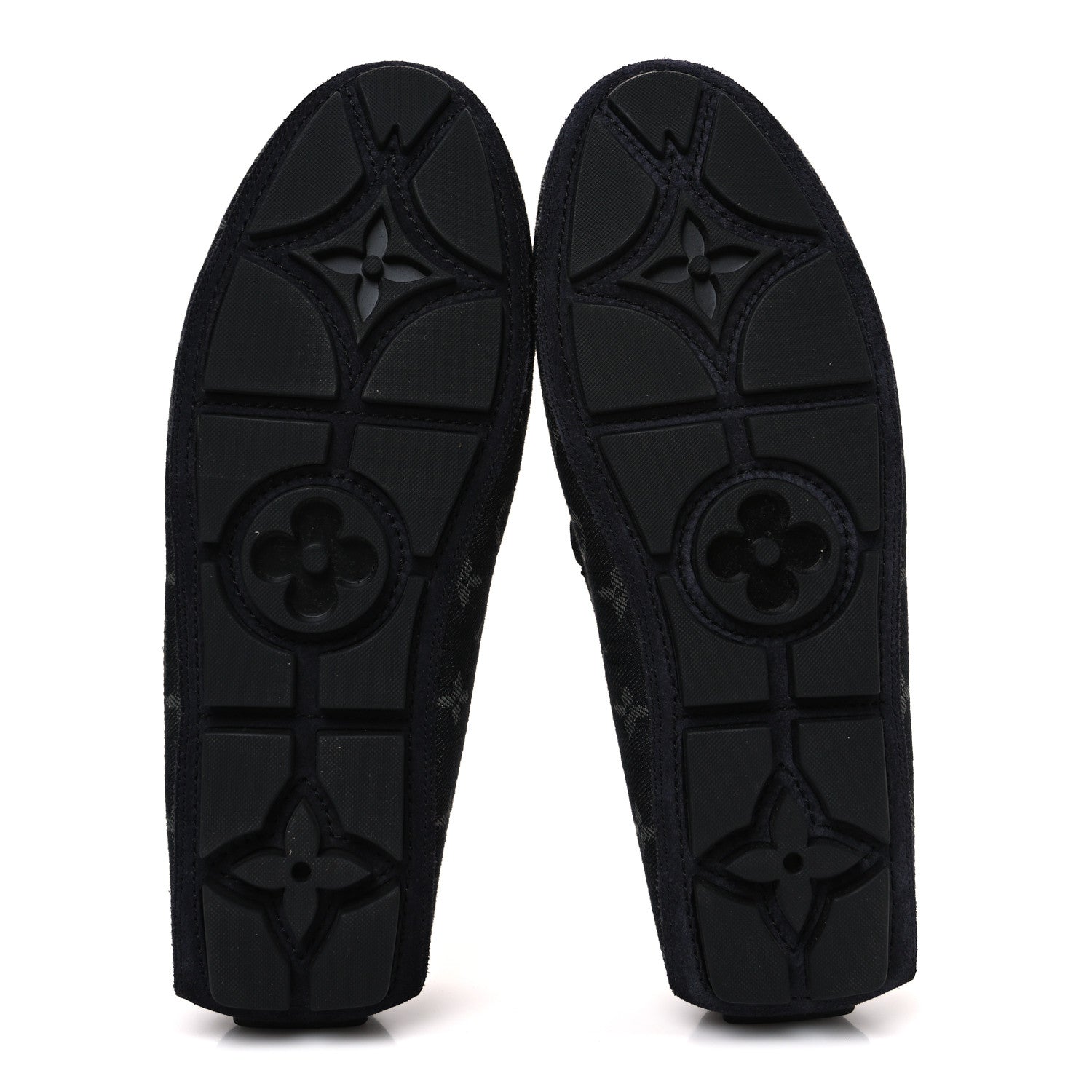 Louis Vuitton Monogram Denim Mens LV Driver Moccasin Loafers 8.5 Black 7 of 10