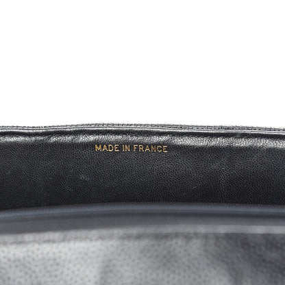 Chanel Caviar Vertical Quilted Jumbo Single Flap Black 6 of 19