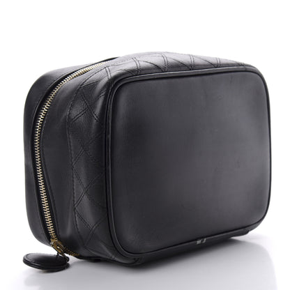 Chanel Lambskin Vanity Cosmetic Case Black 4 of 8