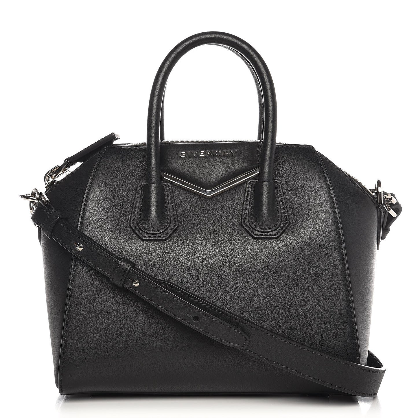 Calfskin Mini Metal Antigona Black