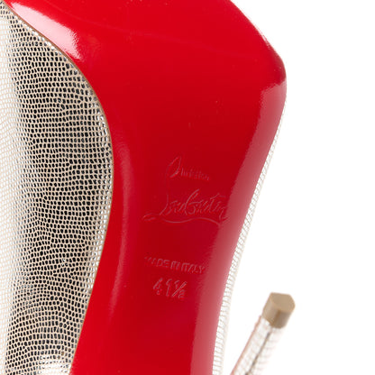 Christian Louboutin Metallic Pigalle Follies 100 Pumps 41.5 Silver 6 of 7