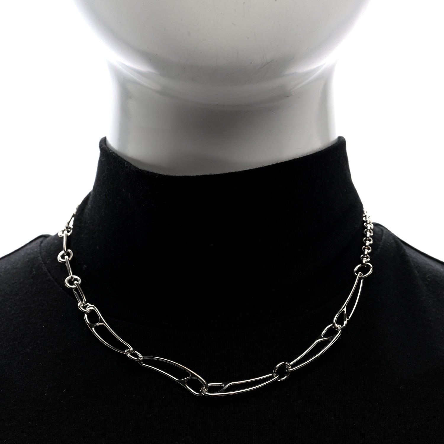 Hermes Sterling Silver Chaine d'Ancre Punk Necklace 2 of 6
