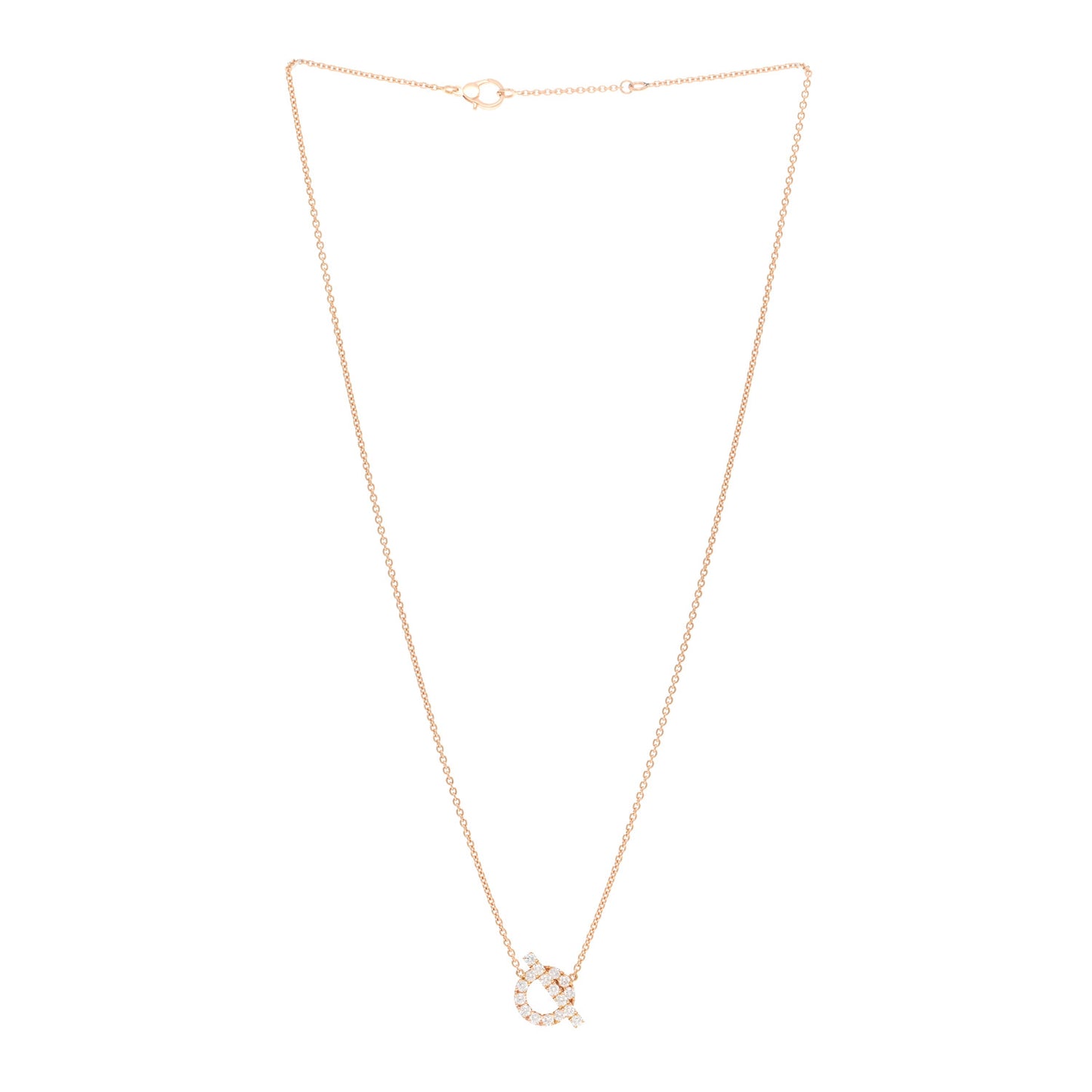 18K Rose Gold Diamond Finesse Pendant Necklace