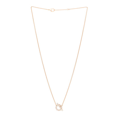 Hermes 18K Rose Gold Diamond Finesse Pendant Necklace 3 of 6