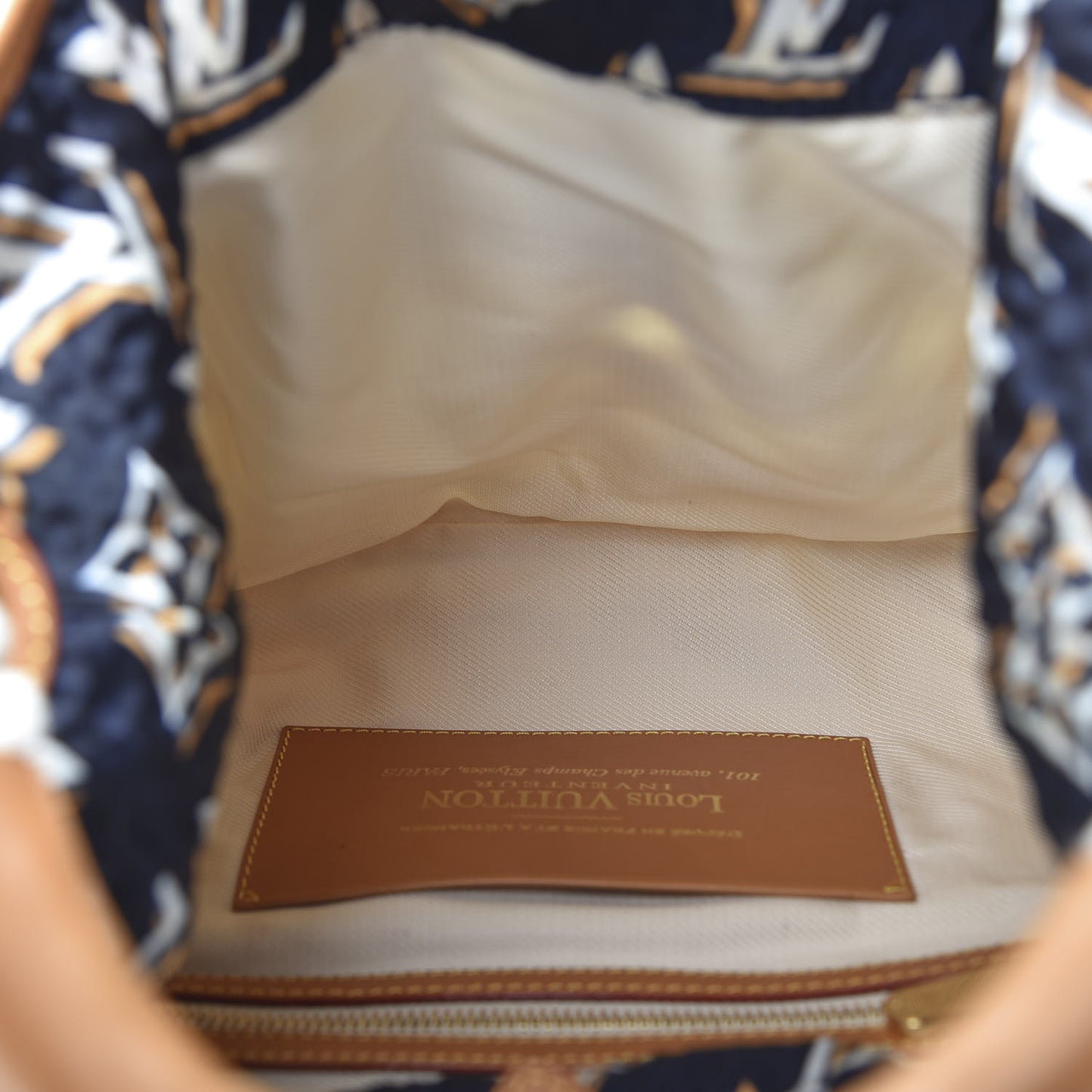 Canvas Monogram Cruise Bulles MM Navy