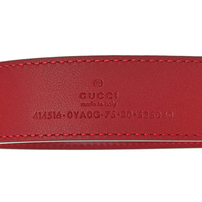 Gucci Plutone Calfskin Double G 30mm Belt 75 30 Rosso 3 of 4