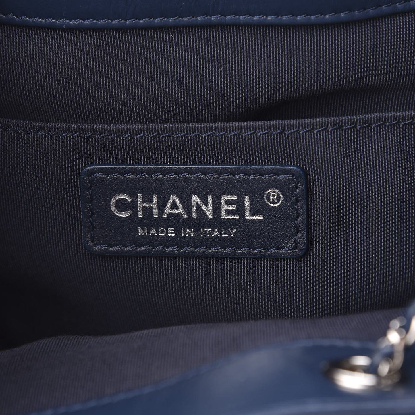 Aged Calfskin Quilted Small Drawstring Bag Blue