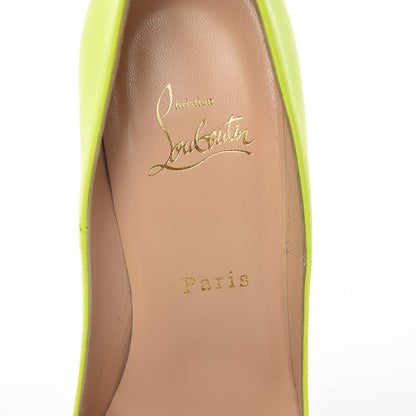 Christian Louboutin Matte Calfskin Jazz Calf Fluo So Kate 120 Pumps 38 Jaune White 7 of 11