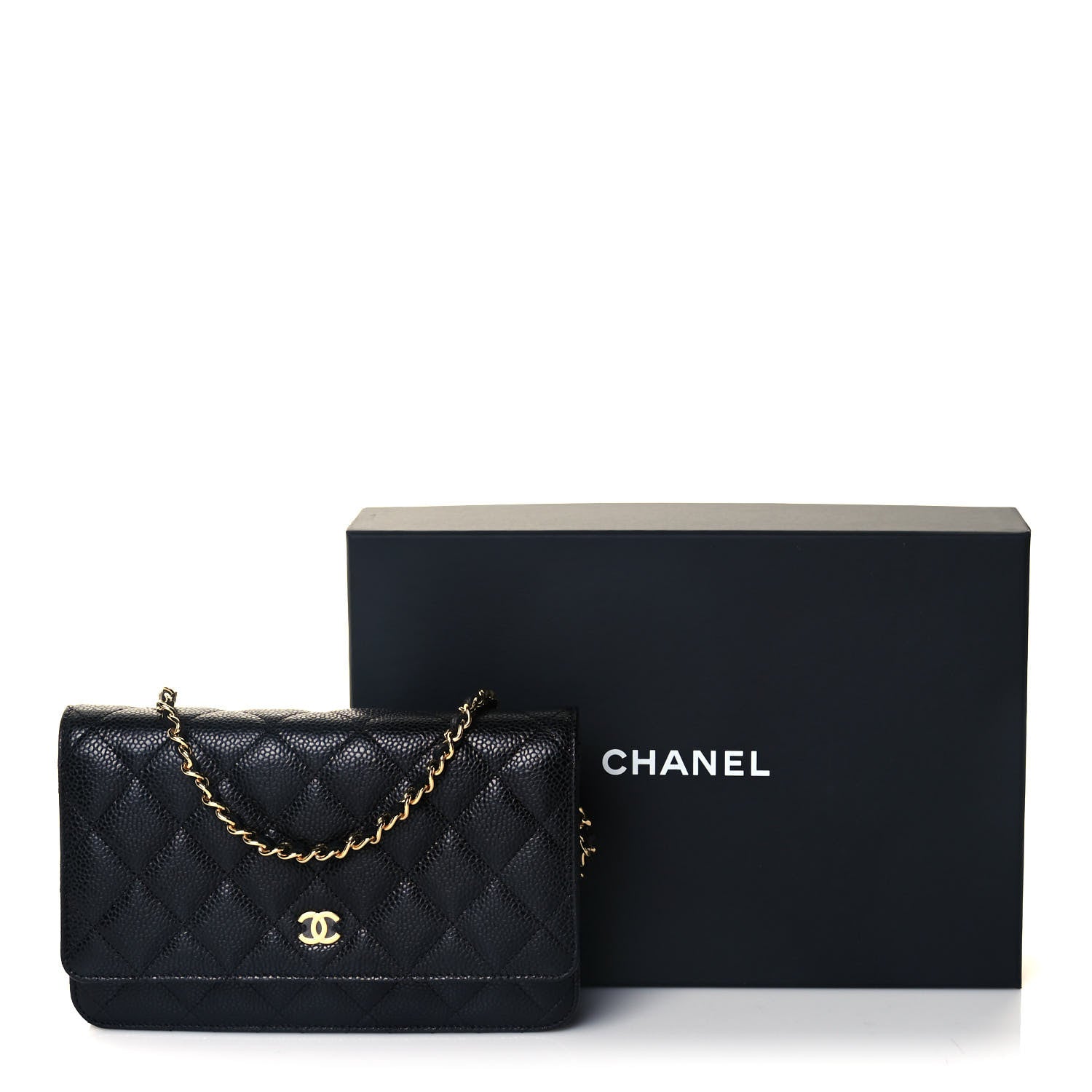 Chanel Caviar Quilted Wallet On Chain WOC Black 12 of 12