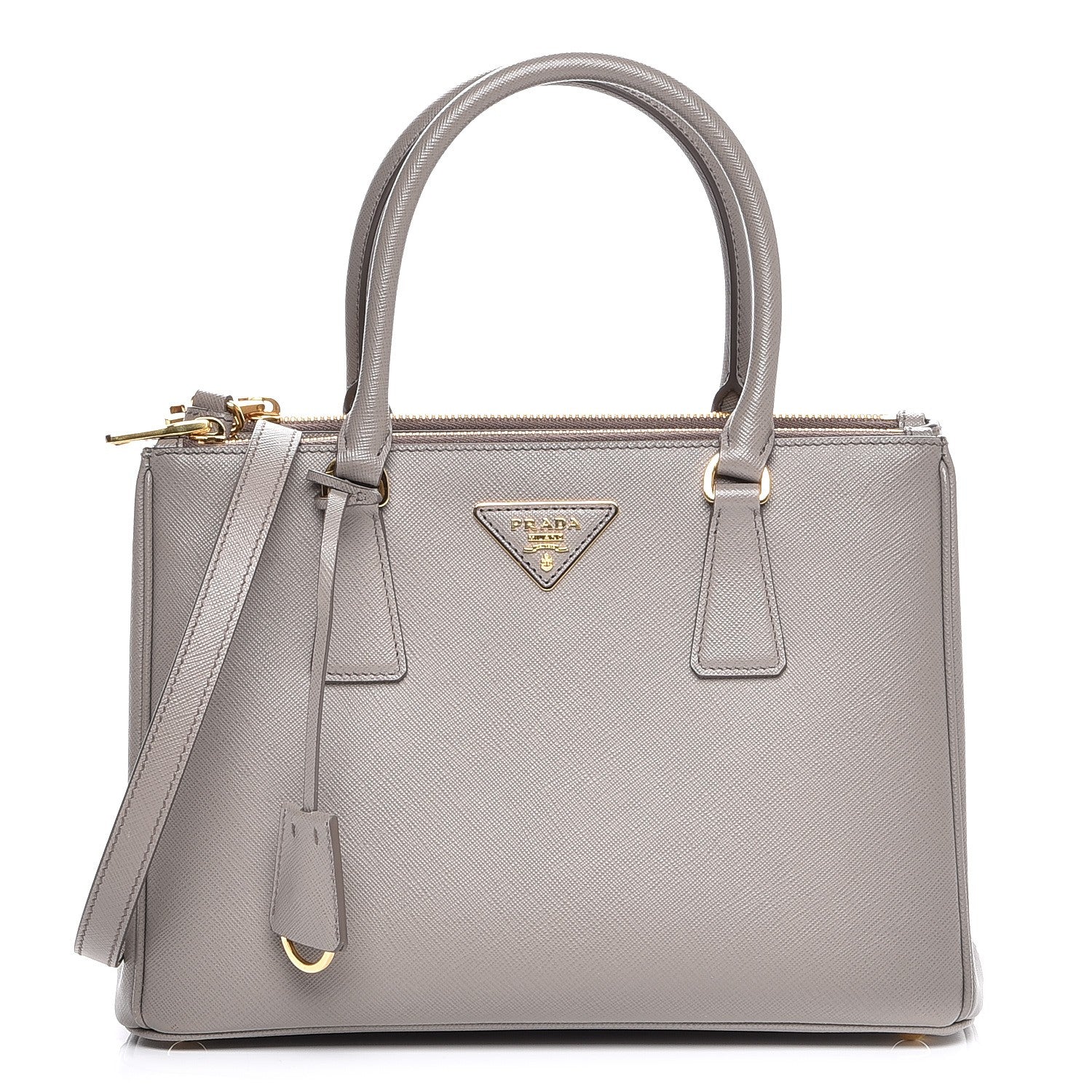 Prada Saffiano Small Galleria Double Zip Tote Argilla 1 of 9