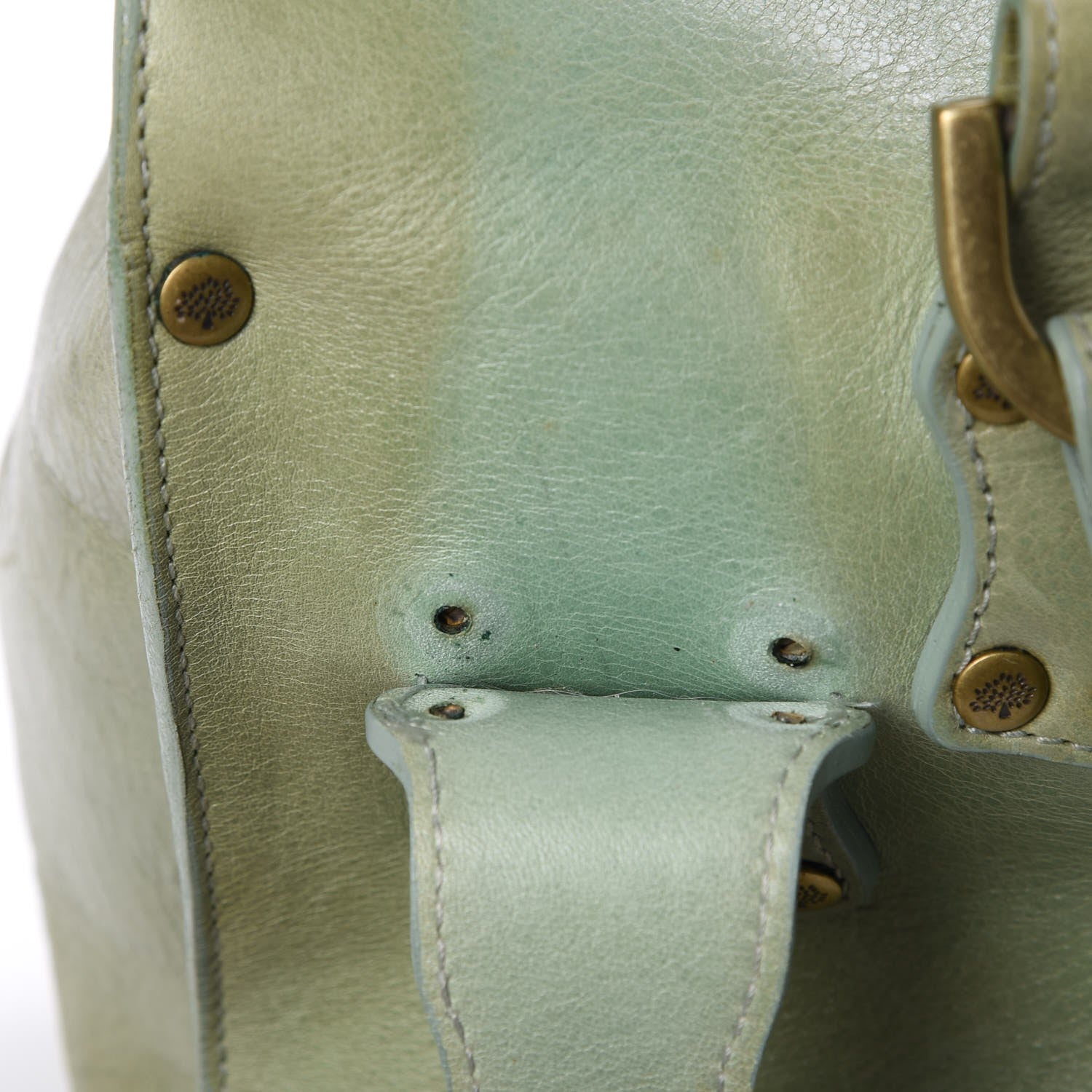 Mulberry Calfskin Roxanne Satchel Green 10 of 12