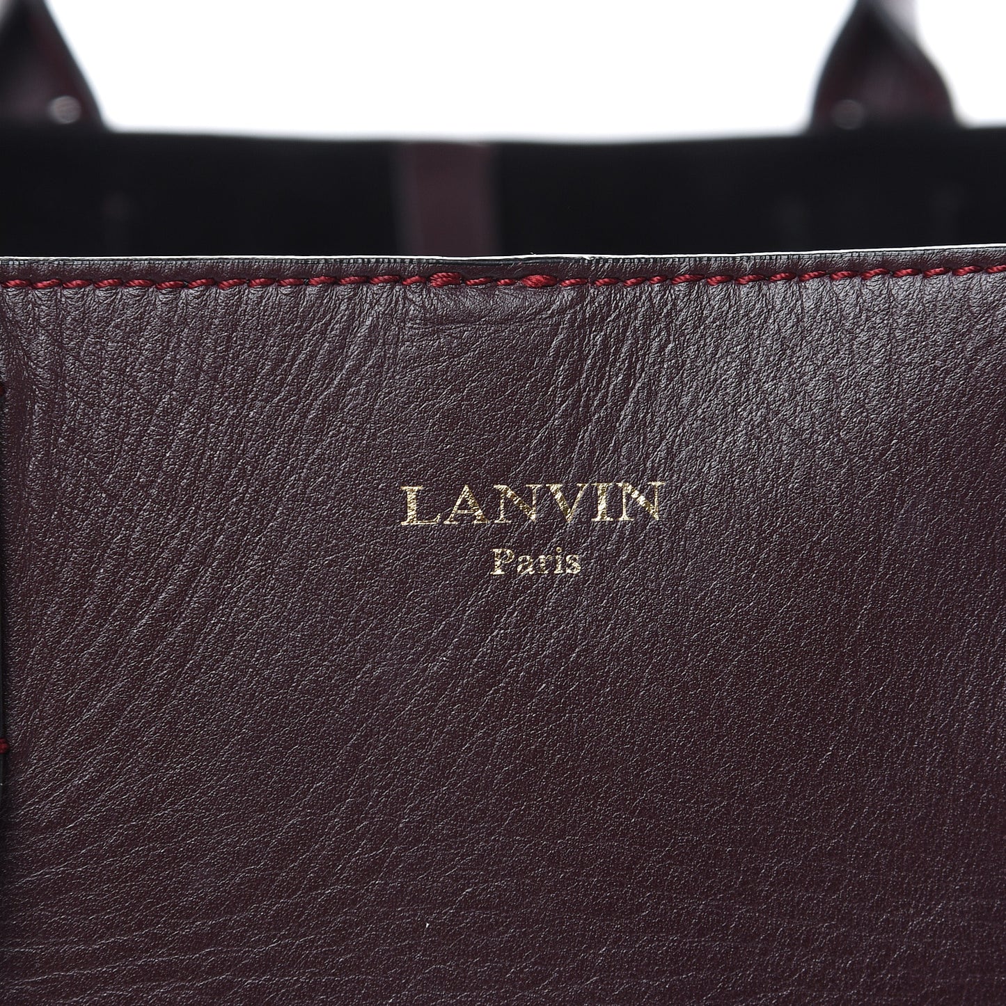 Smooth Calfskin Small Fringe Shopper Tote Aubergine