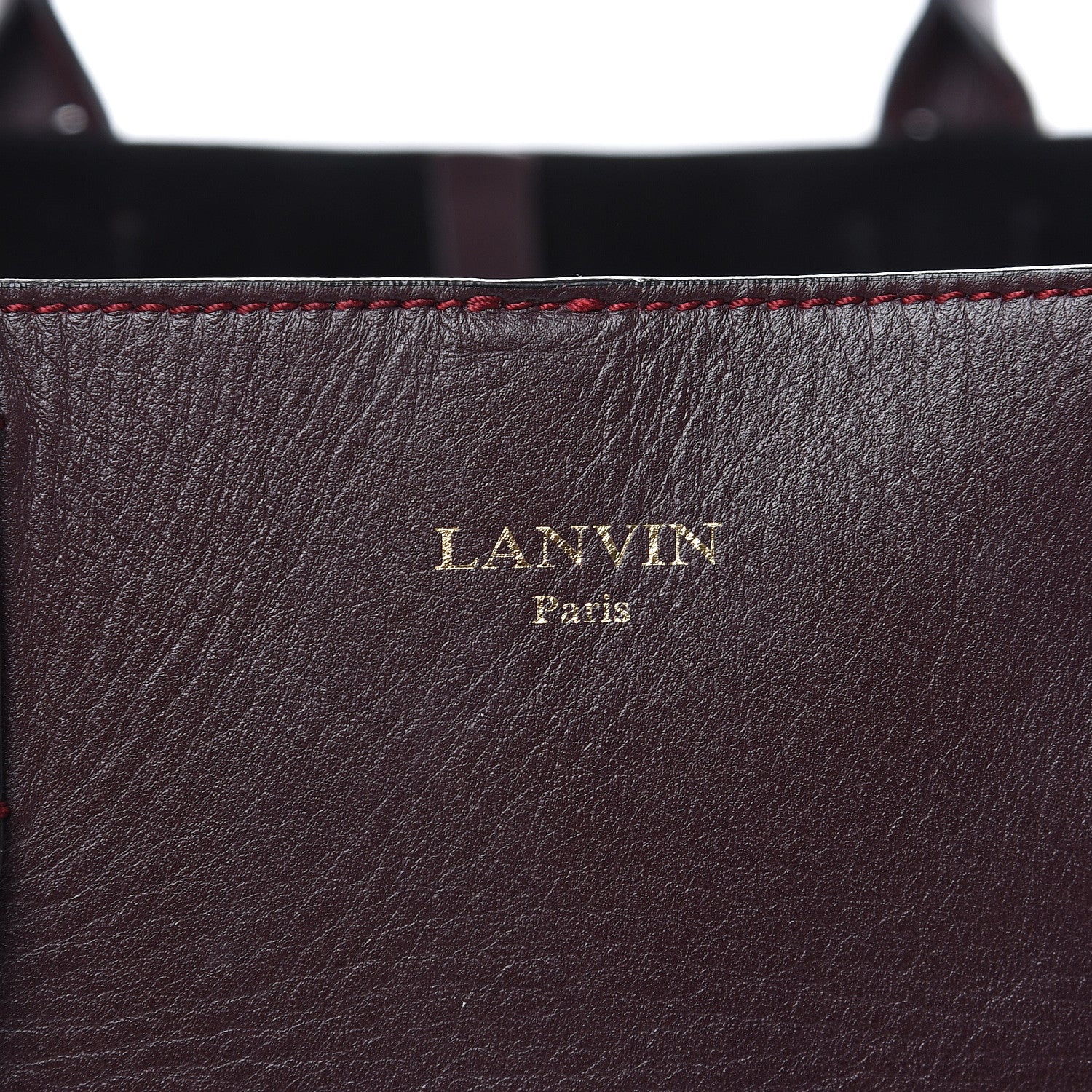 Lanvin Smooth Calfskin Small Fringe Shopper Tote Aubergine 6 of 14