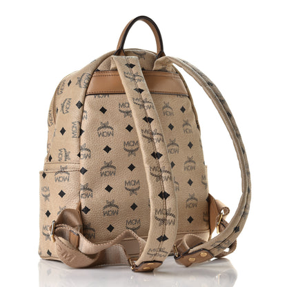 MCM Visetos Small Sprinkle Stud Stark Backpack Beige 2 of 4