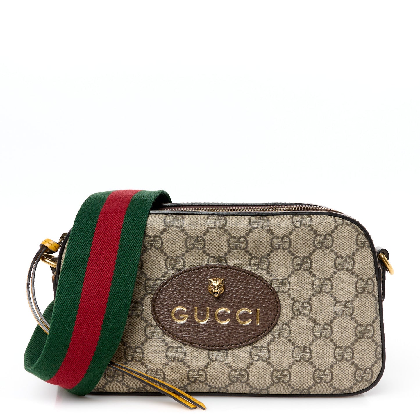 GG Supreme Monogram Web Neo Vintage Shoulder Bag Beige New Acero Crop